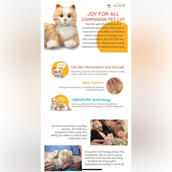 Joy for All companion toy cat - Picture 6 of 9